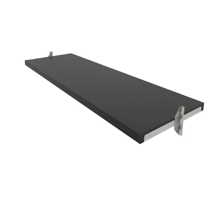 SHELF,WALL FRAME,BL/BRSS,WIDE