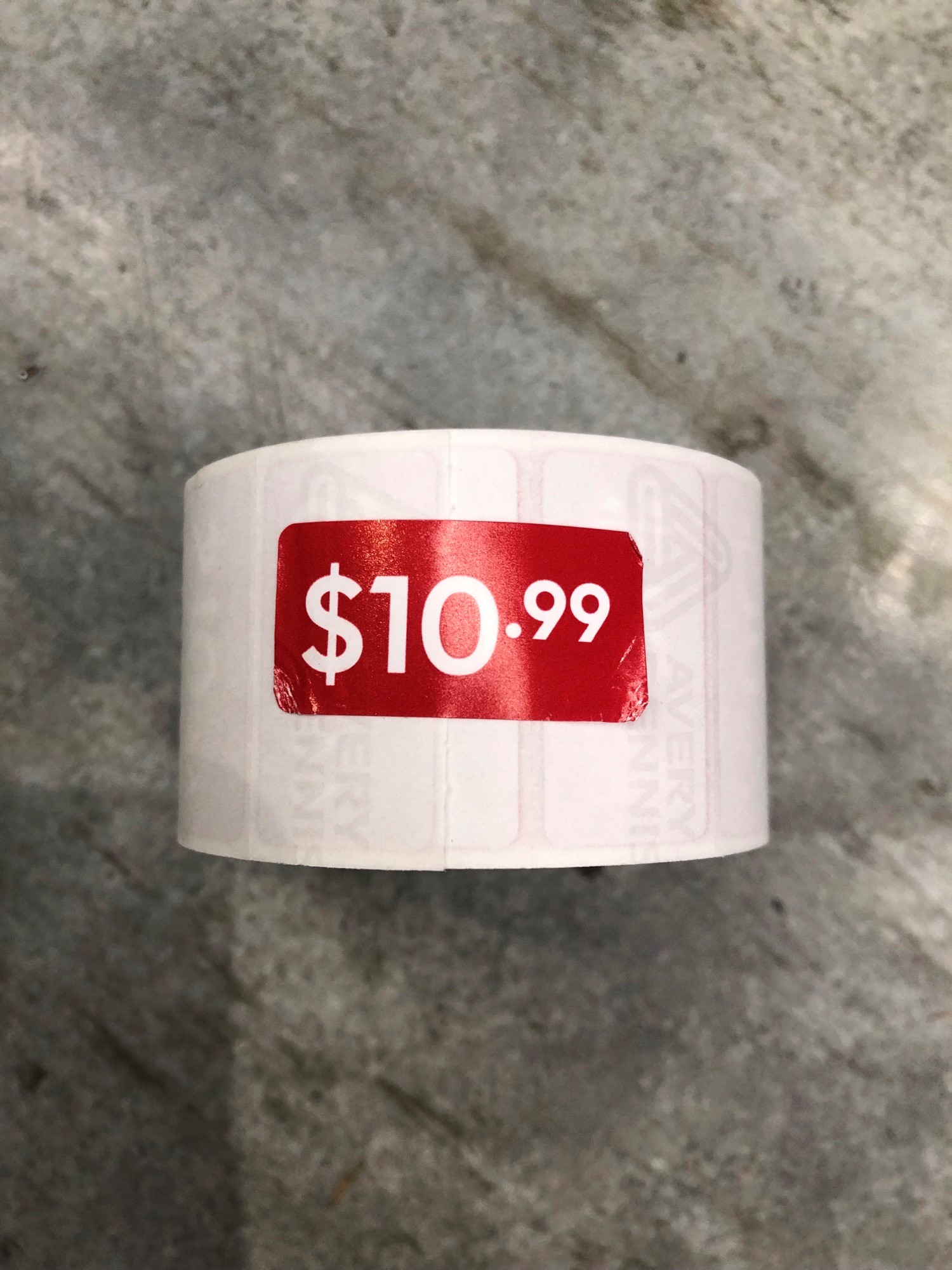 ROLL $10.99 - RED REDUCTION STICKER