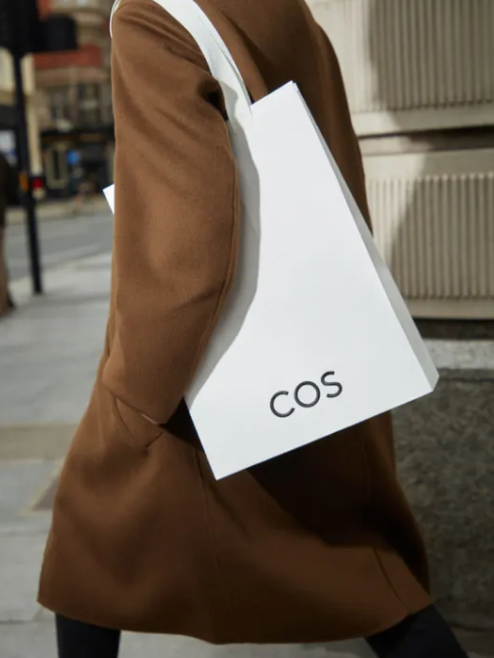 COS CARRIER BAGS WHITE LARGE
