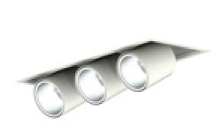 REC,P-O,T1,LED,220-240V,DIA90,3x3000lm,N+WF+M,WH
