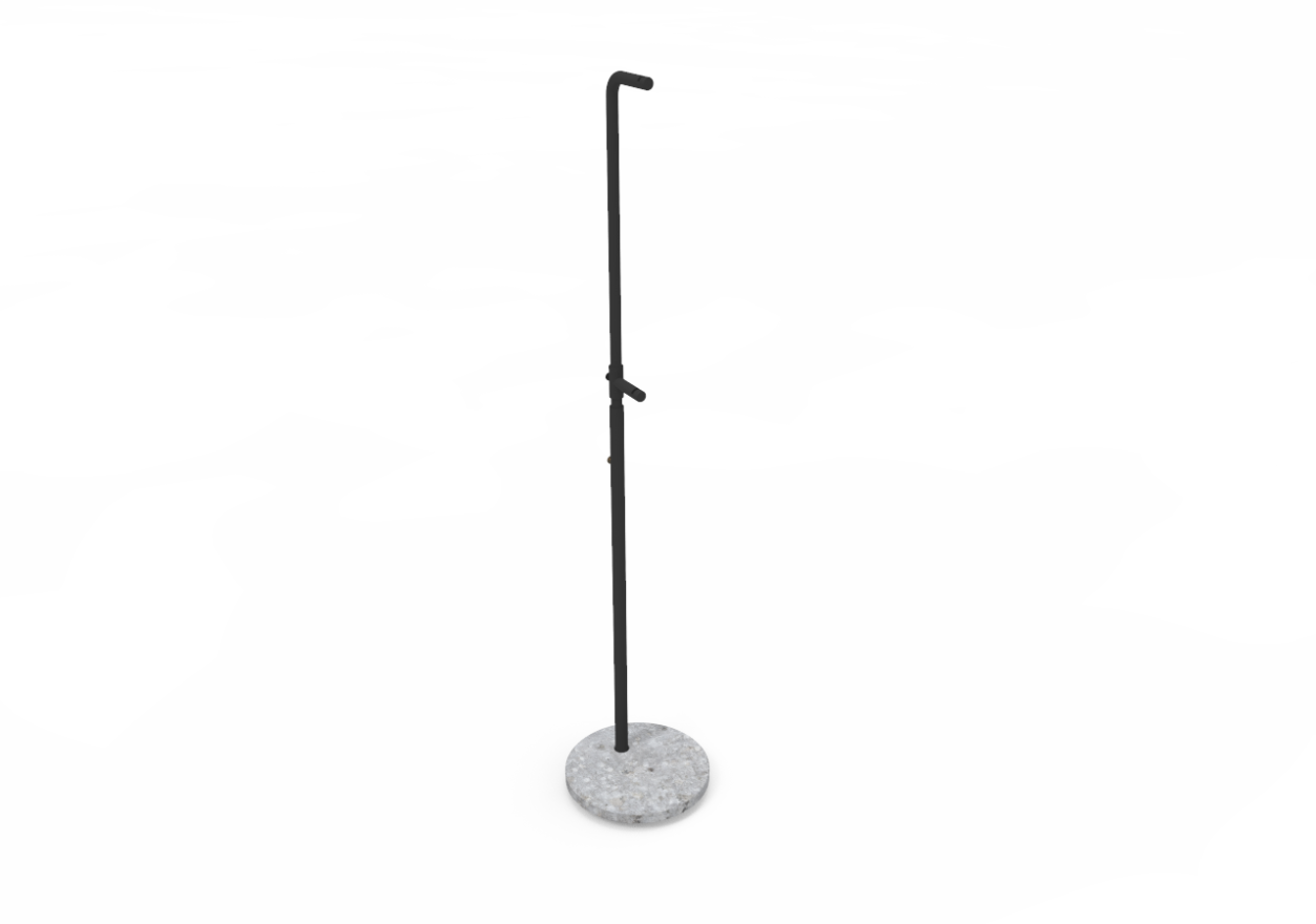 HOOK STAND F.SIGN,H1150-1650,BLK.GR/TERR