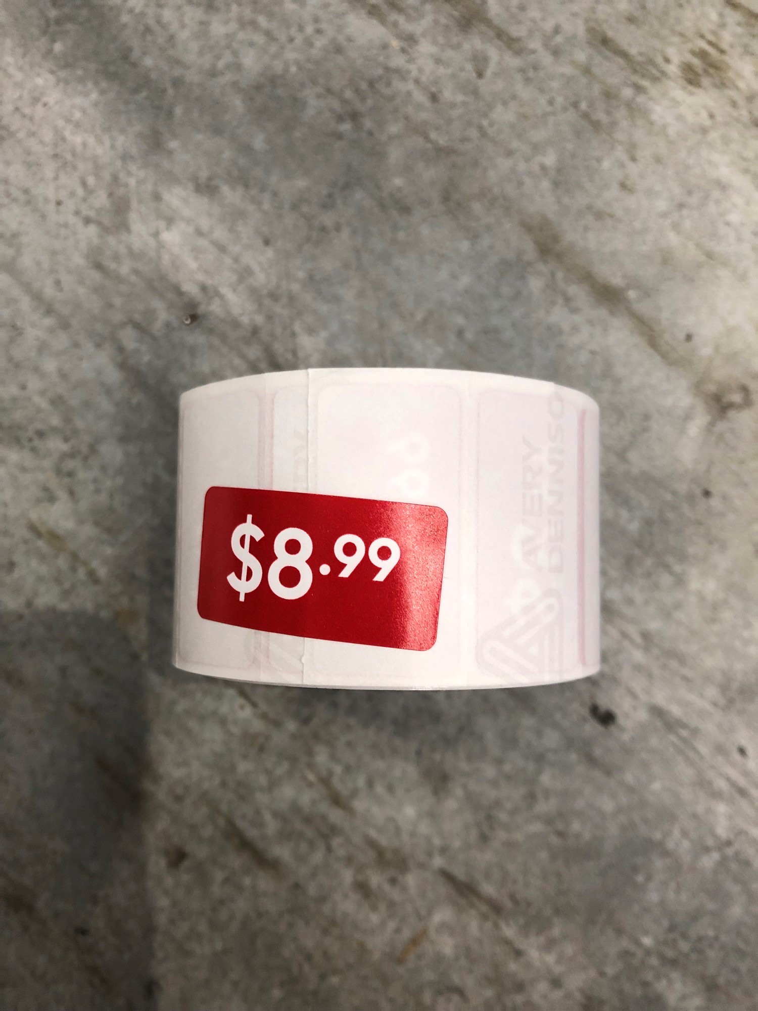 ROLL $8.99 - RED REDUCTION STICKER