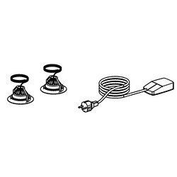 REC,TILT,T1,LED,220-240V,DIA60,2X5W,M,WH