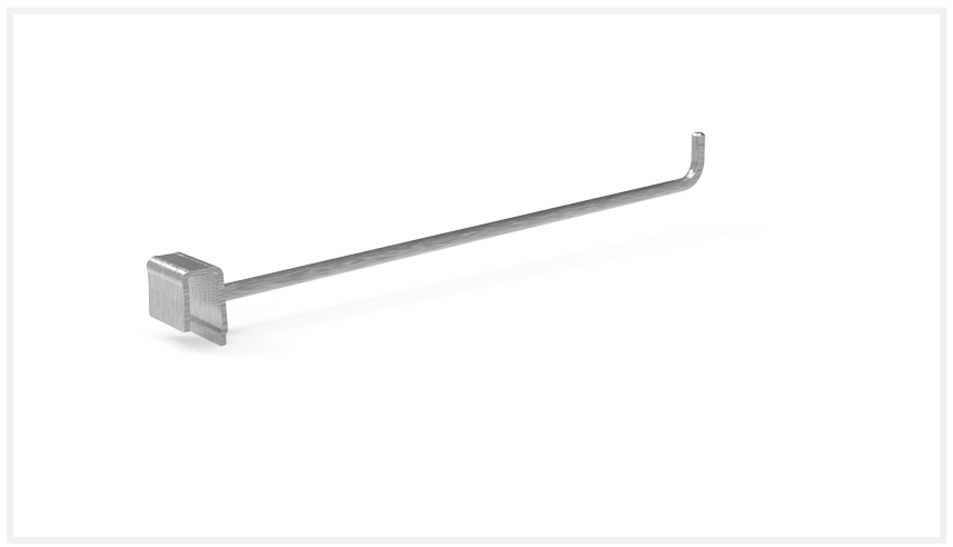 SPIGOT,FOR 10MM D.RAIL,L250,BRSS