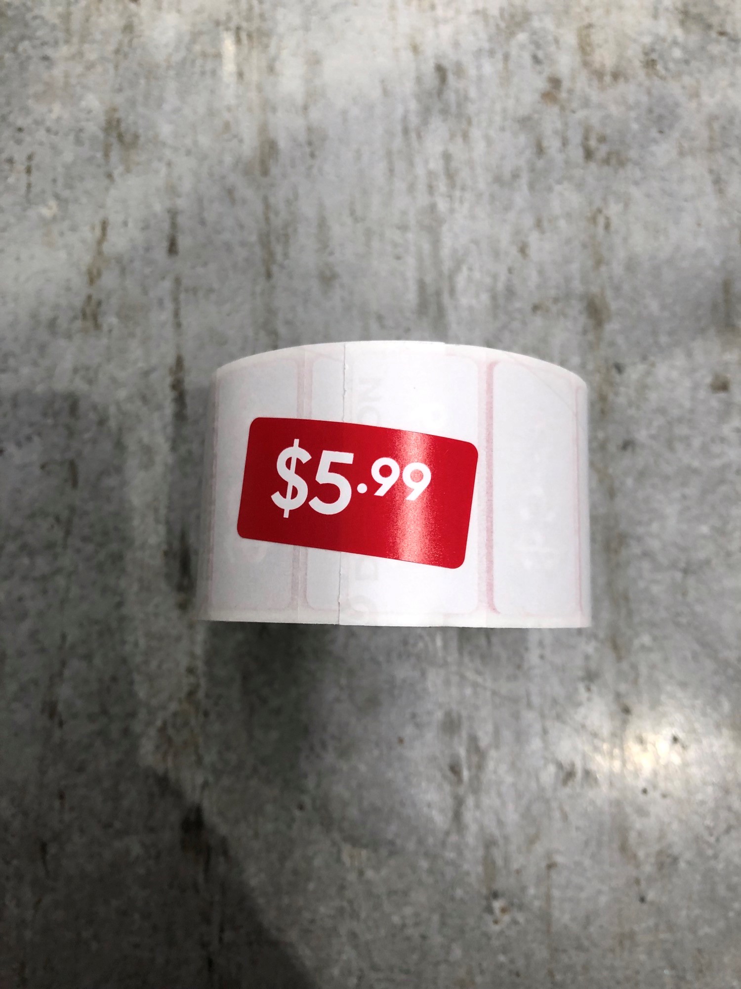 ROLL $5.99 - RED REDUCTION STICKER