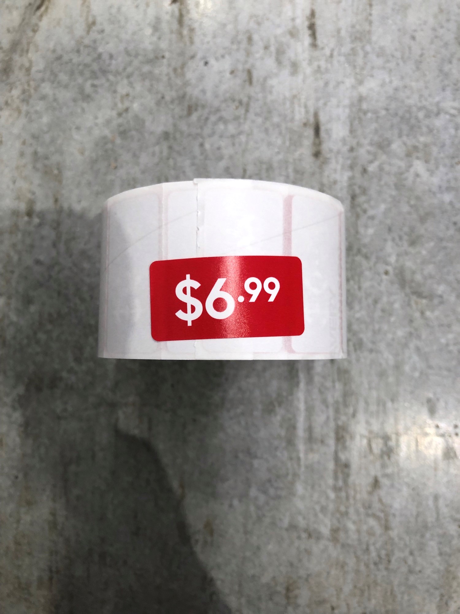 ROLL $6.99 - RED REDUCTION STICKER