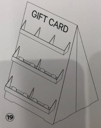 White Table Stand (Gift Cards)