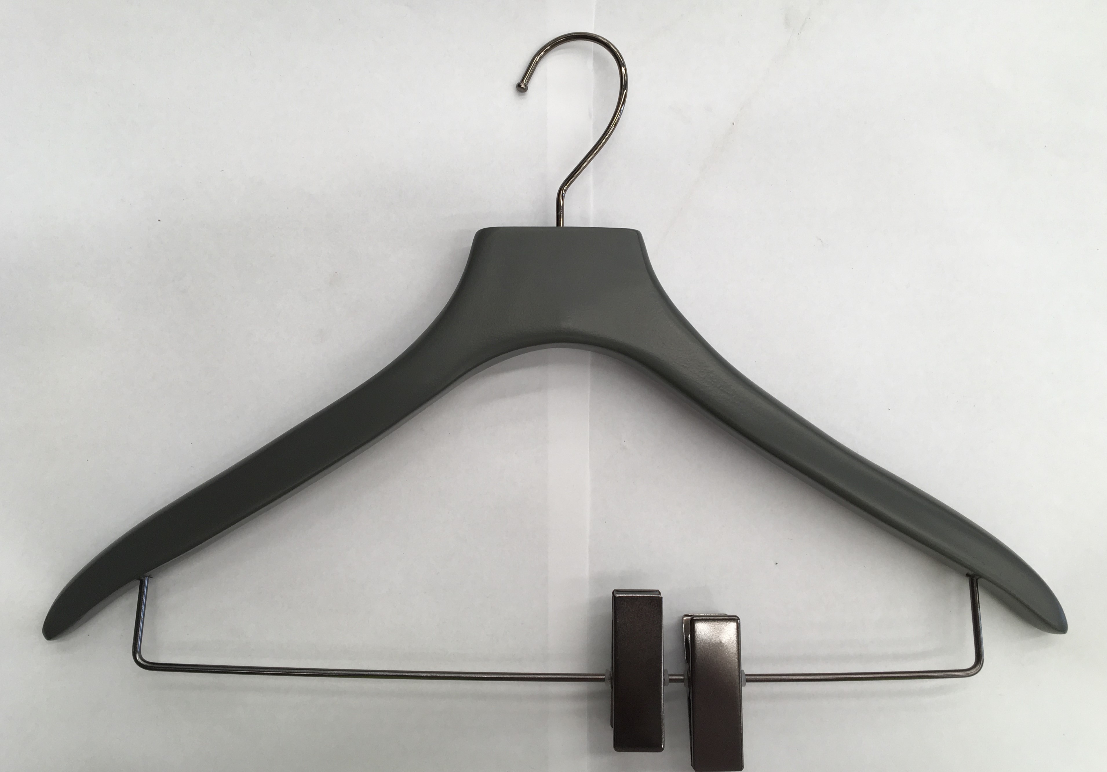 Carton COS43TBG Grey Top Hanger w. Metal Bar & Clip
