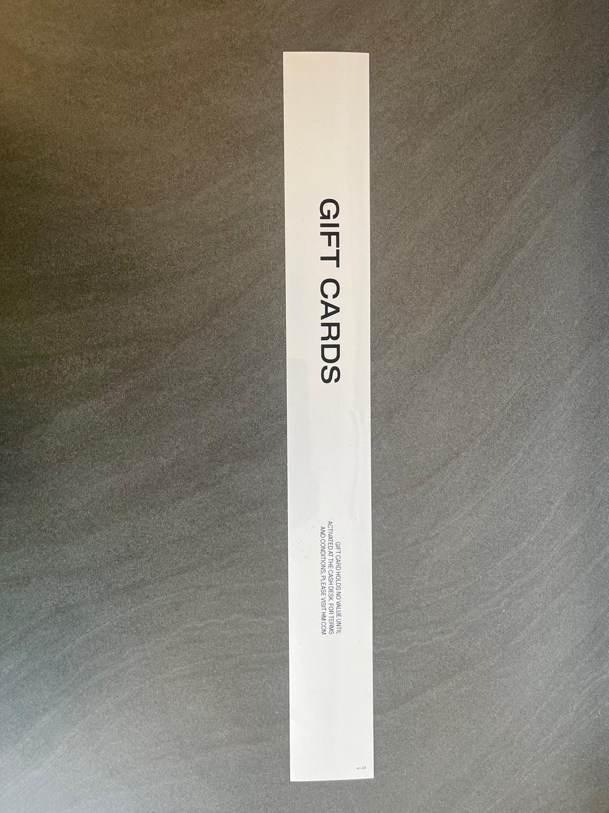 Gift Card Info Stickers