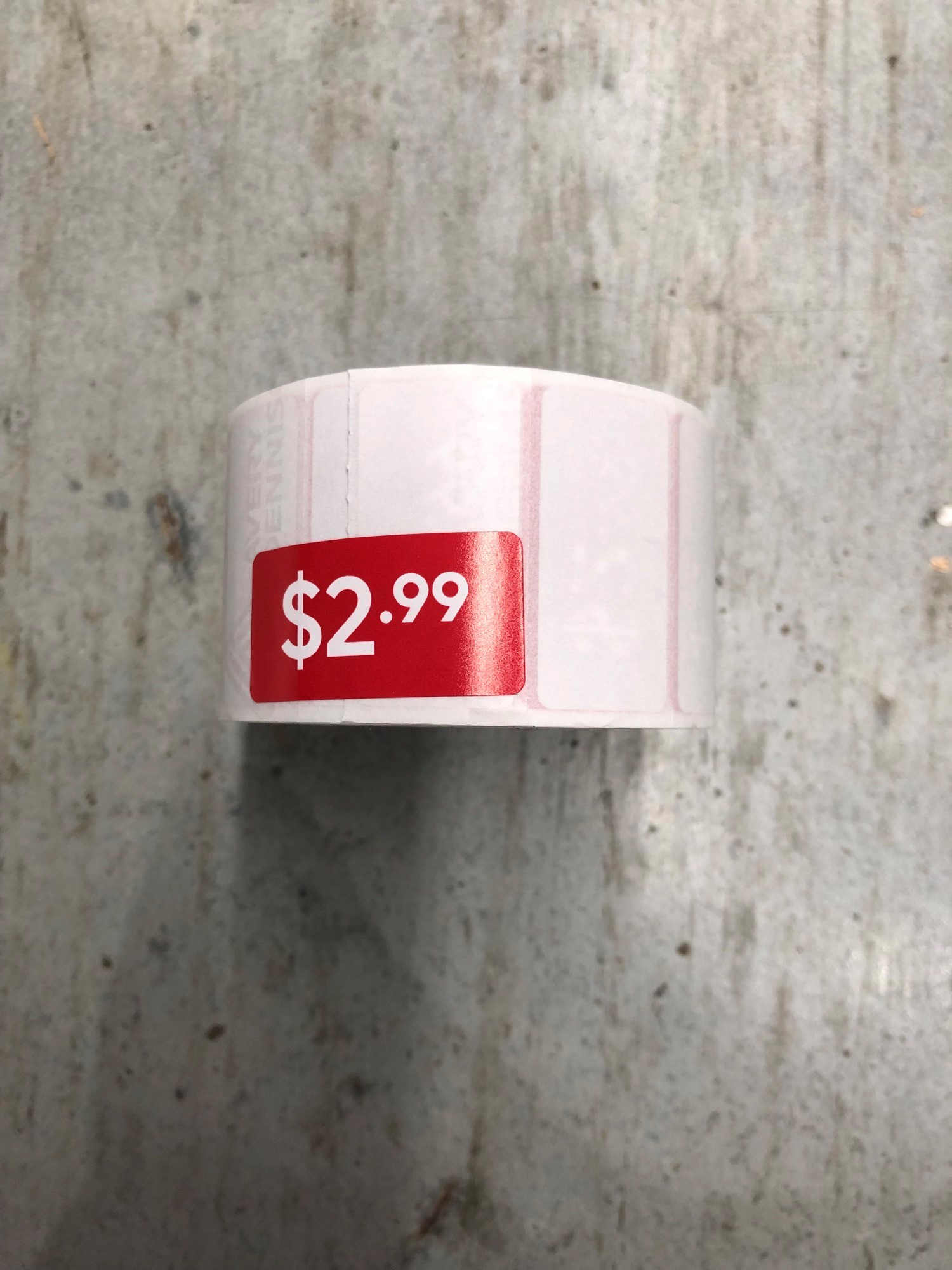 ROLL $2.99 - RED REDUCTION STICKER
