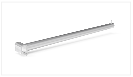 FRONT ARM,FOR 10MM D.RAIL,L370,BRSS