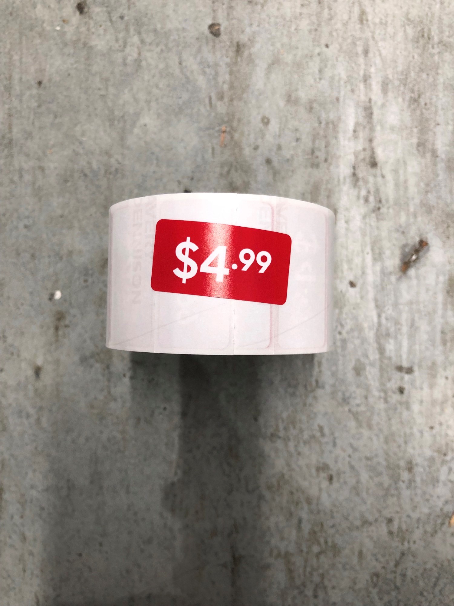 ROLL $4.99 - RED REDUCTION STICKER