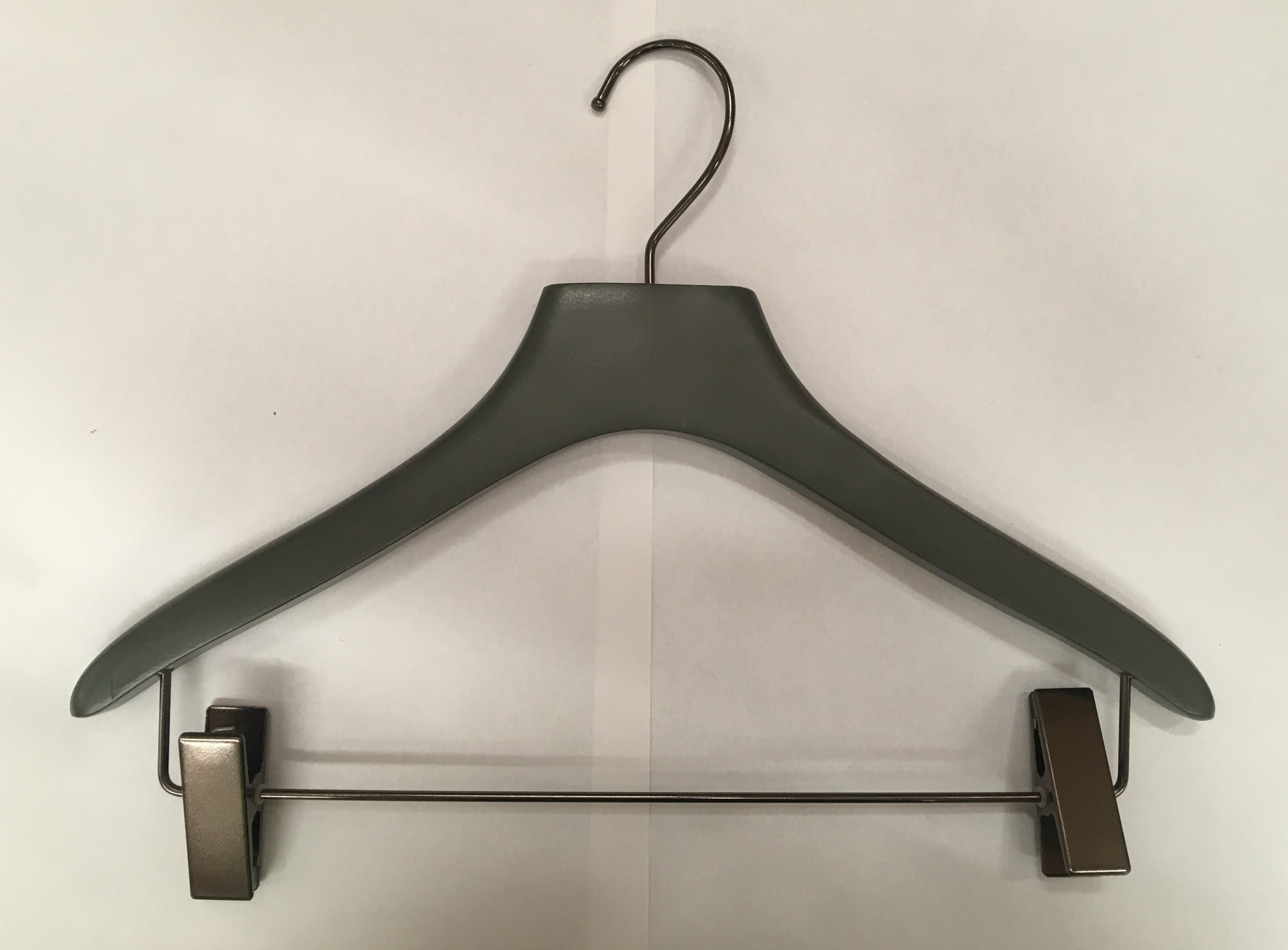 Carton COS38TBG Grey Top Hanger w. Metal Bar & Clip