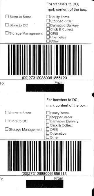 Store Transfer SIM Tags