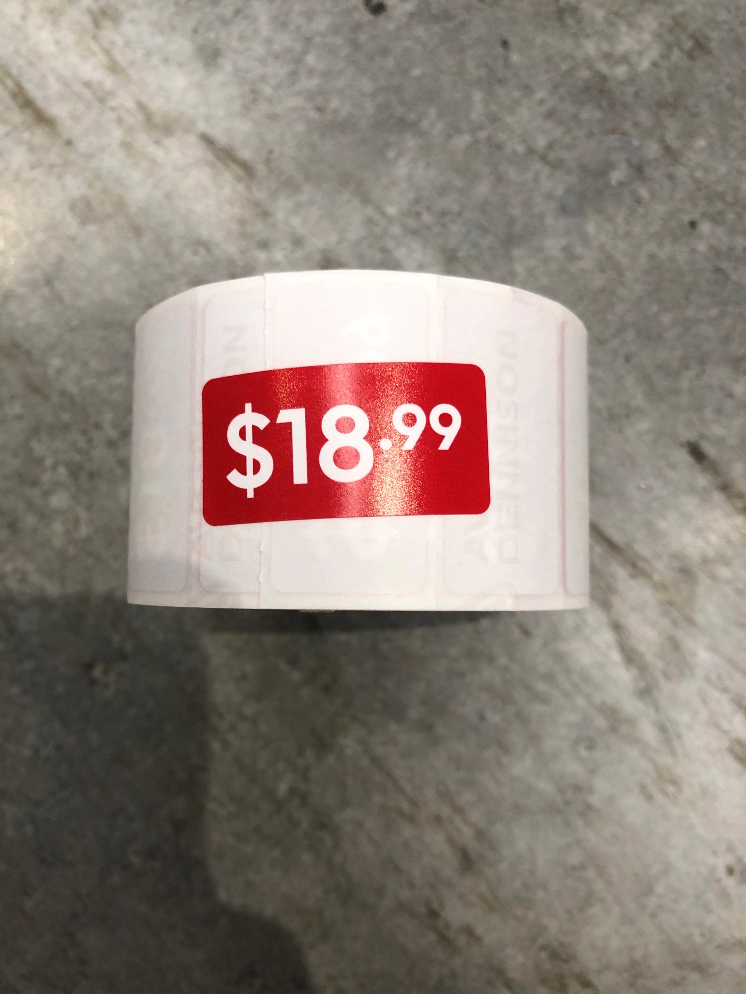 ROLL $18.99 - RED REDUCTION STICKER