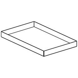 DISPLAY TRAY,RECT,METAL,405x255x35,CR.WH