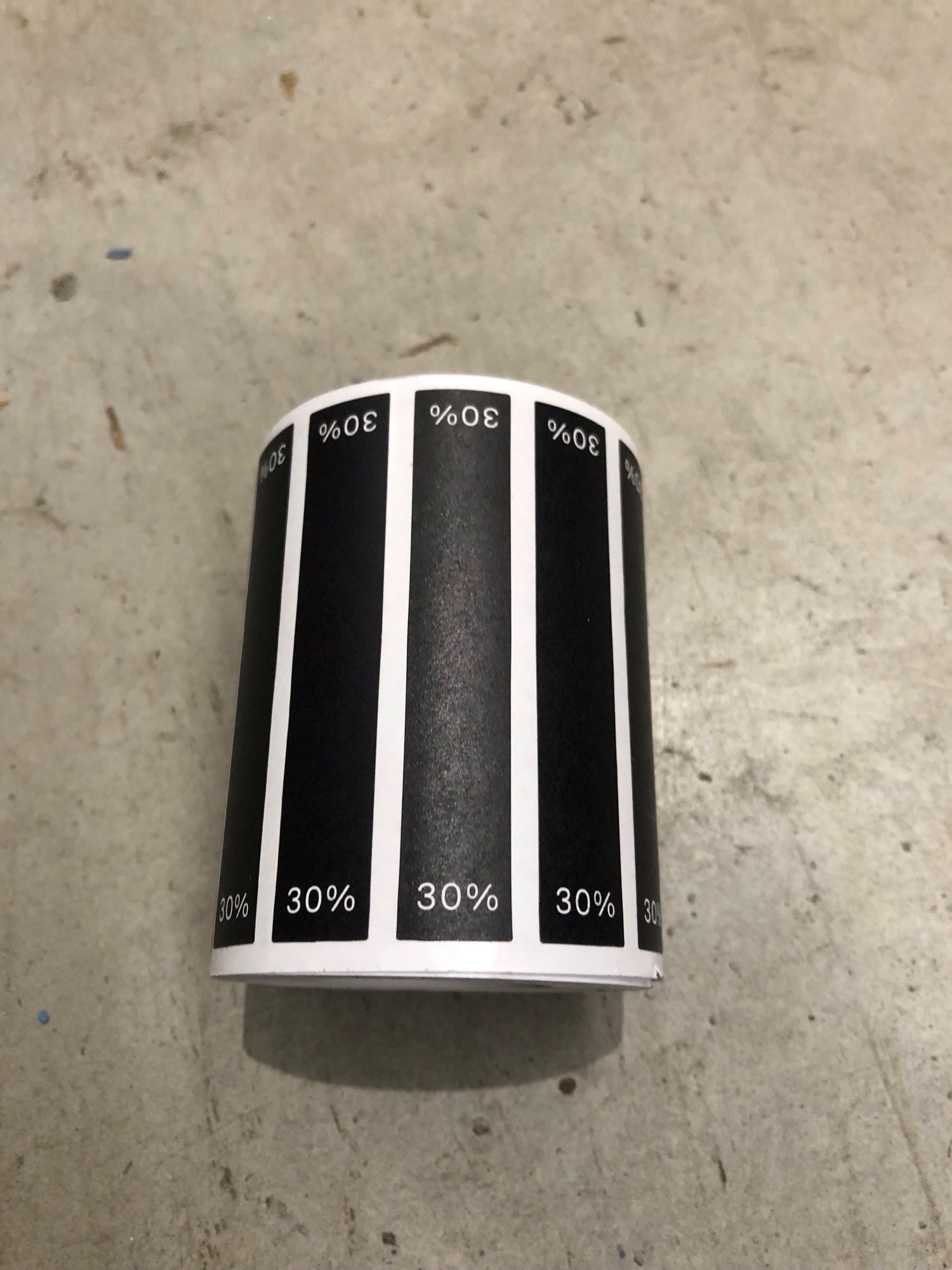 ROLL COS 30% BLACK JEWELERY STICKER