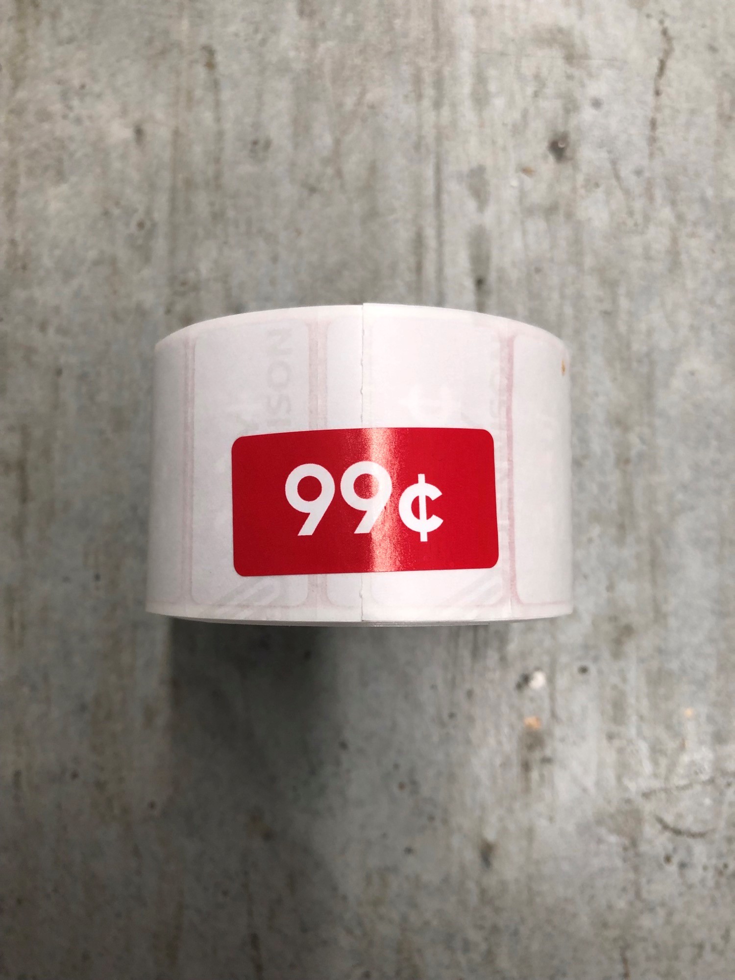 ROLL $0.99 - RED REDUCTION STICKER